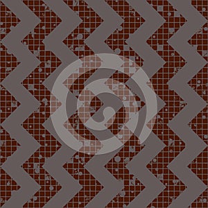 Seamless vector striped pattern. geometric background with zigzag. Grunge texture with attrition, cracks and ambrosia. Old style v