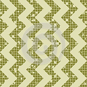 Seamless vector striped pattern. geometric background with zigzag. Grunge texture with attrition, cracks and ambrosia. Old style v