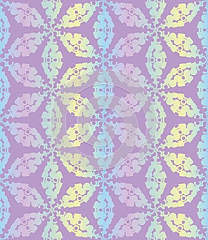 Seamless vector tessellation pattern in iridescent pastel gradient