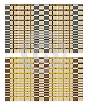 Seamless vector texture of bamboo curtain or thatched table mat.