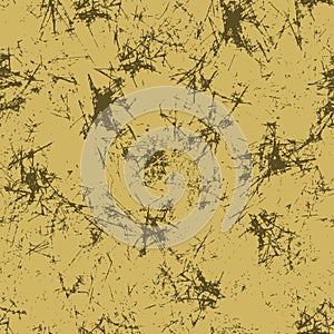 Seamless vector texture. Grunge brown background with attrition, cracks and ambrosia.