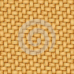 Seamless vector texture of weaving of light straw