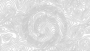 Seamless vector topographic map background. Line topography map seamless pattern. Mountain hiking trail over terrain