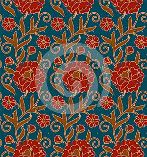 Seamless vector vintage royal floral pattern. seamless template in swatch panel