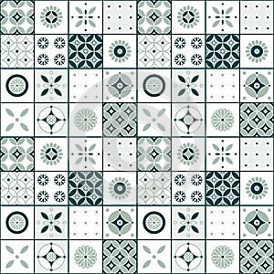 Seamless vector vintage tile pattern design. Design for covers, tiles, packaging