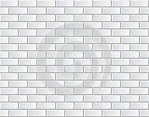 Seamless vector white brick wall - background pattern