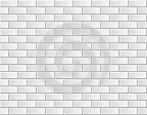 Seamless vector white brick wall - background pattern