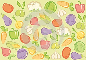 Seamless vegetable background photo