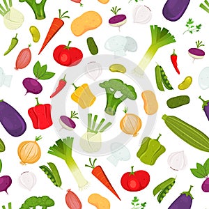 Seamless Vegetables Background