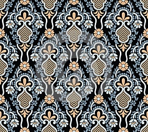 Seamless victorian damask pattern