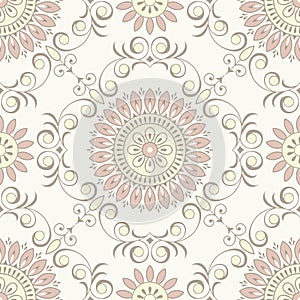 Seamless victorian damask pattern