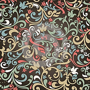 Seamless victorian pattern photo