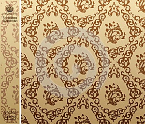 Seamless vintage background Pattern brown