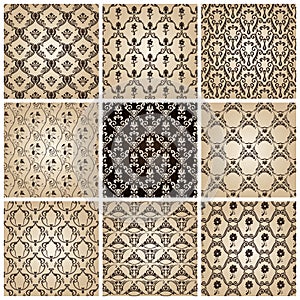 Seamless vintage backgrounds baroque wallpaper