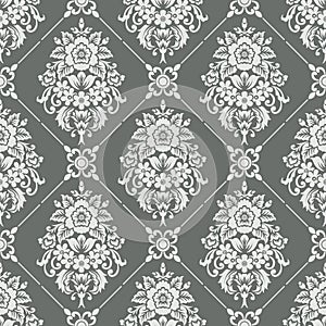 Seamless vintage damask wallpaper pattern