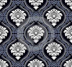 Seamless vintage damask wallpaper pattern