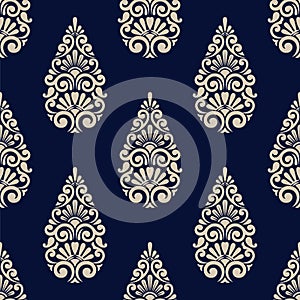 Seamless vintage damask wallpaper pattern