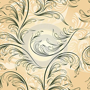 seamless vintage floral background,