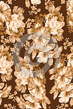 Seamless vintage flower design background