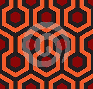 Seamless vintage geometric pattern of hexagon figure