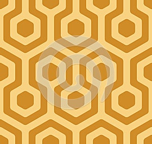 Seamless vintage geometric pattern of hexagon figure
