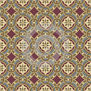 Seamless vintage ornamental tile set