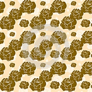 Seamless vintage patterns of roses