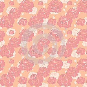 Seamless vintage patterns of roses