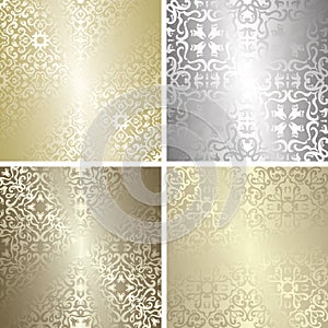 Seamless vintage patterns set. Can be used for Design, Background, Banner