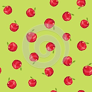 Seamless vintage polygon apple pattern