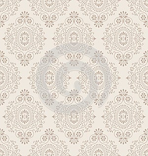 Seamless vintage wallpaper pattern design