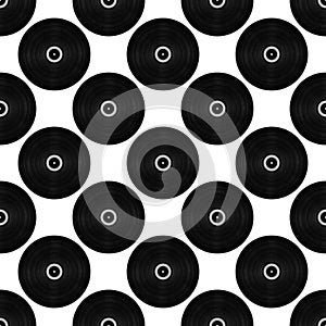 Seamless vinyl record pattern