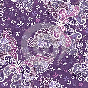 Seamless violet motley pattern photo