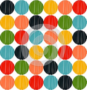 Seamless vivid color dots pattern