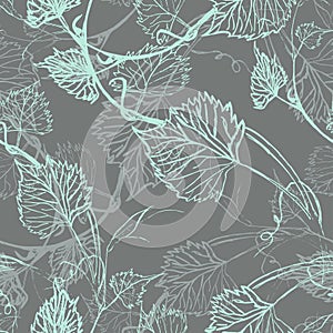 Seamless Wallpaper. Grapevine seamless pattern