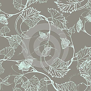 Seamless Wallpaper. Grapevine seamless pattern
