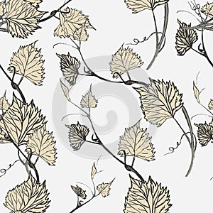 Seamless Wallpaper. Grapevine seamless pattern
