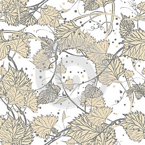 Seamless Wallpaper. Grapevine seamless pattern