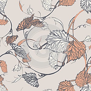 Seamless Wallpaper. Grapevine seamless pattern