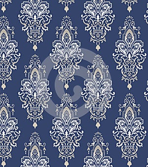 Seamless Wallpaper, vector pattern background, illustration in silver color. Retro, vintage, noble image background