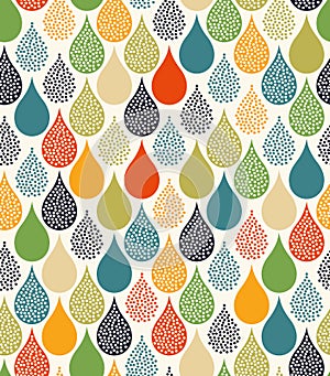 Seamless water drops pattern