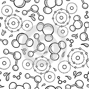 Seamless water molecule background