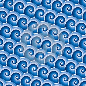 Seamless water wave pattern