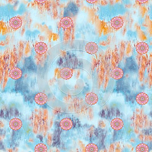 Seamless watercolor abstract digital pattern