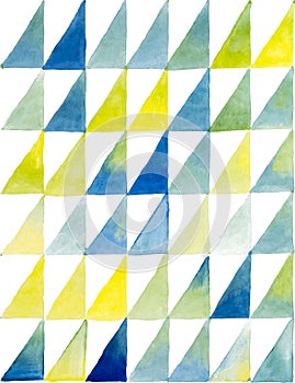 Seamless watercolor geometric pattern. Vector