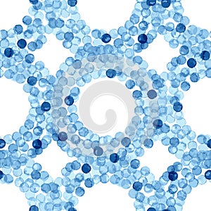 Seamless watercolor pattern. Cute polka dot print. Vector illustration