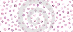 Seamless Watercolor Wallpaper. Grunge Polka Spots Illustration. Art Abstract Circles. White Watercolour Wallpaper. Cute