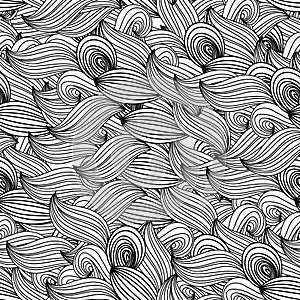 seamless wave background black and white wave patterns seamlessly tiling. vector