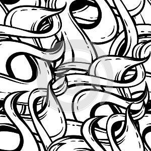 Seamless wave hair line pattern.