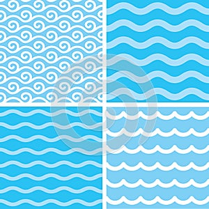 Seamless wave patterns photo